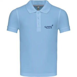 Polo Manches Courtes Enfant - 12/14ans, Bleu Ciel