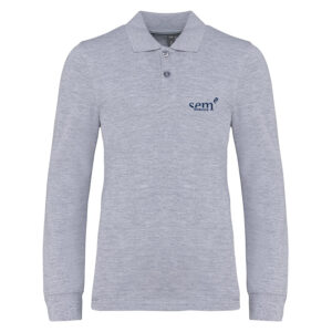 Polo Manches Longues Enfant - 12/14ans, Oxford Grey